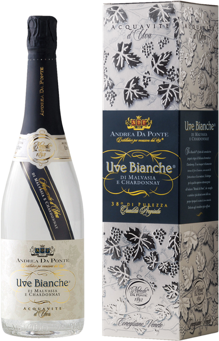Grappa Uve Bianche Andrea da Ponte Chardonnay 38% Vol. 0,7-l-Flasche