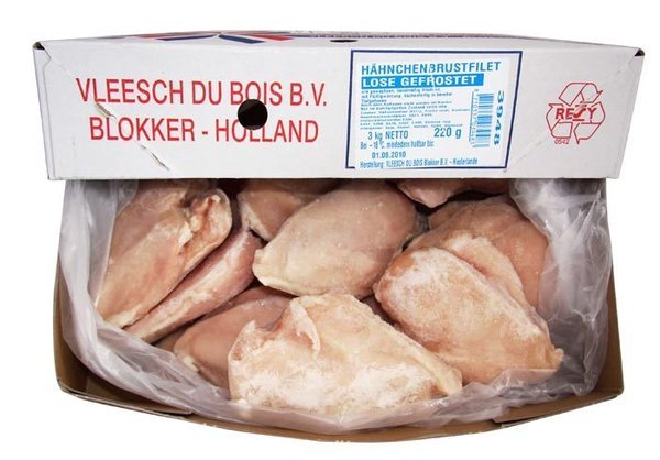 Hähnchenbrustfilet mit Flüssigwürze 80% Fleischanteil 220g lose 3kg