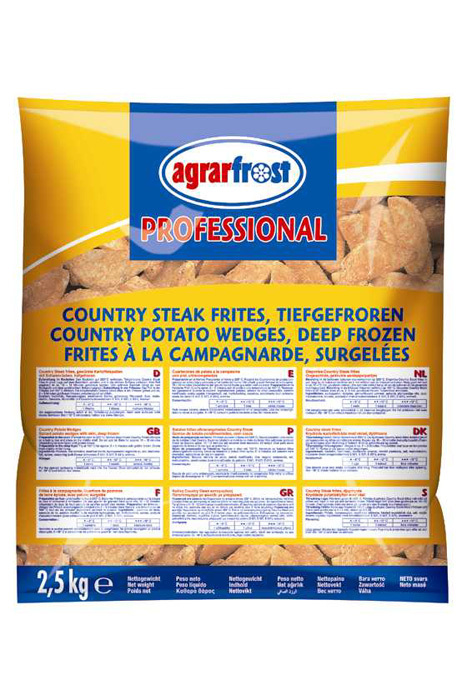 Kartoffelspalten Wedges Agrarfrost 2,5kg