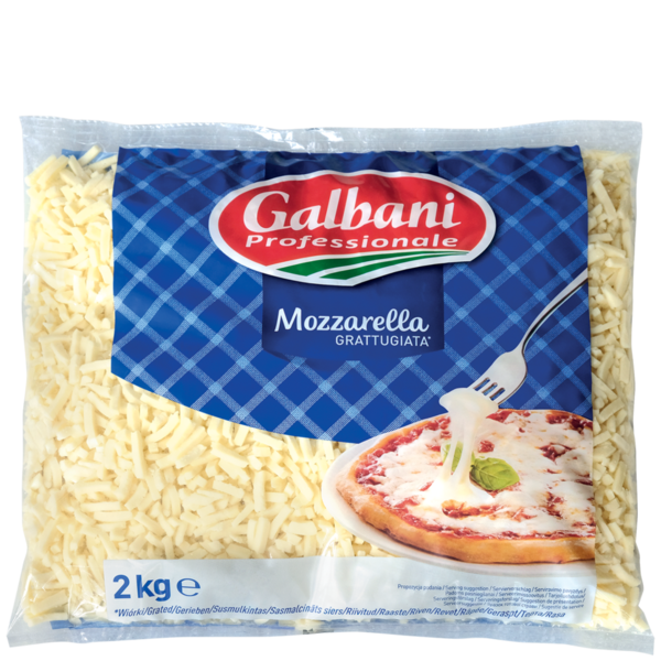 Mozzarella gerieben Galbani 40% Fett i. Tr. 2-kg-Beutel