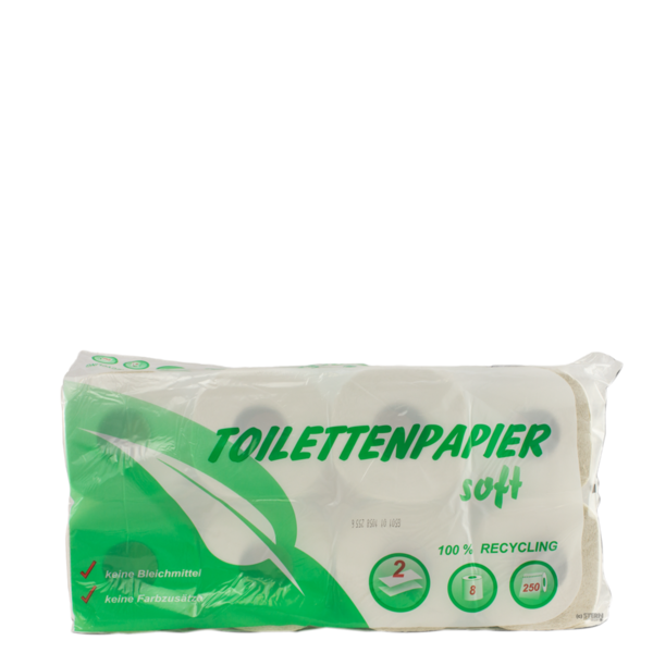 Toilettenpapier RC 2-lagig, 8 Rollen 250 Blatt